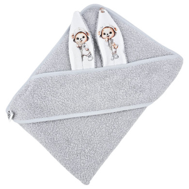 Bademantel aus Baumwolle GARDENER BEAR/GREY