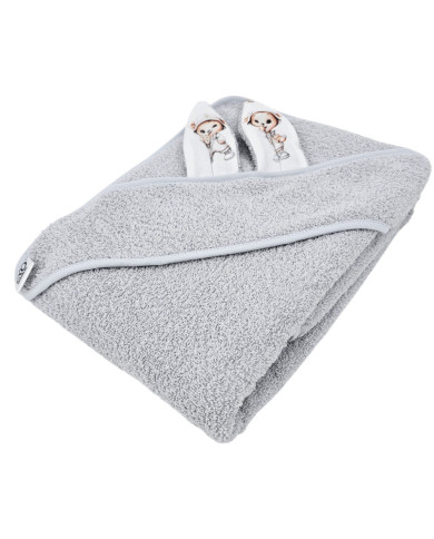 Cotton bath robe GARDENER BEAR/GREY Cotton bath robe GARDENER BEAR/GREY