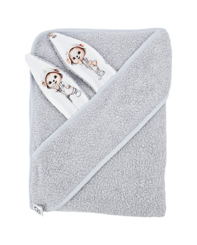 Cotton bath robe GARDENER BEAR/GREY Cotton bath robe GARDENER BEAR/GREY