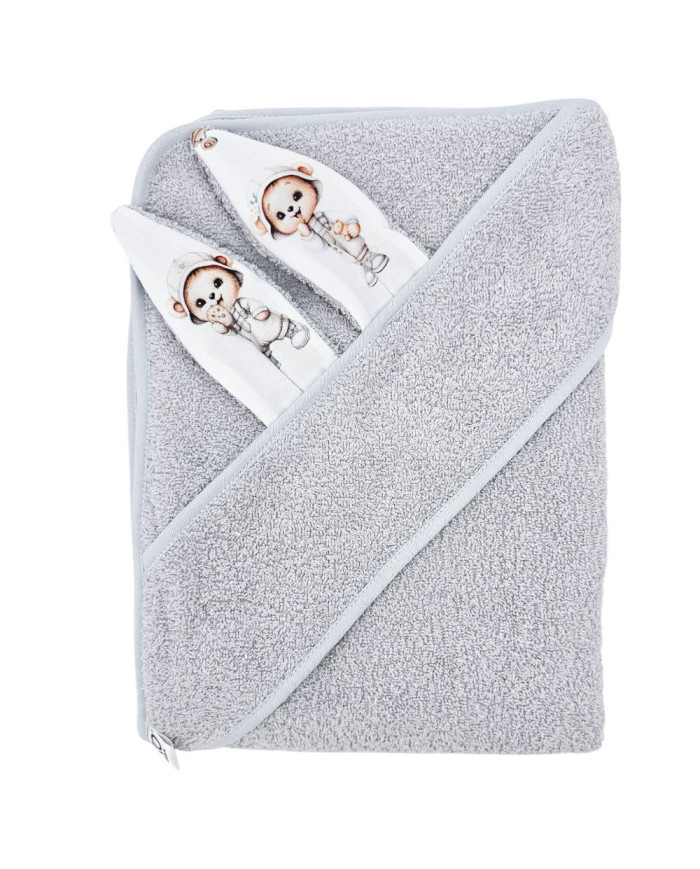 Bademantel aus Baumwolle GARDENER BEAR/GREY