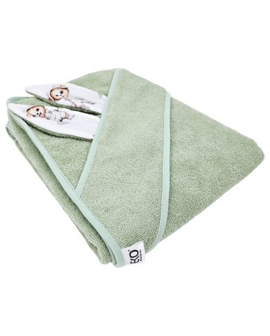 Cotton bath robe GARDENER BEAR/MINT Cotton bath robe GARDENER BEAR/MINT