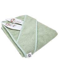 Cotton bath robe GARDENER BEAR/MINT