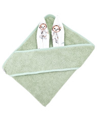 Bademantel aus Baumwolle GARDENER BEAR/MINT