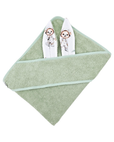 Pamut fürdőköpeny GARDENER BEAR/MINT Pamut fürdőköpeny GARDENER BEAR/MINT