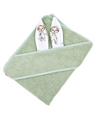 Bademantel aus Baumwolle GARDENER BEAR/MINT