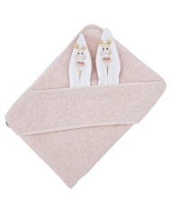 Kokvilnas vannas halāts BALLERINA MOUSE/ROSE PINK