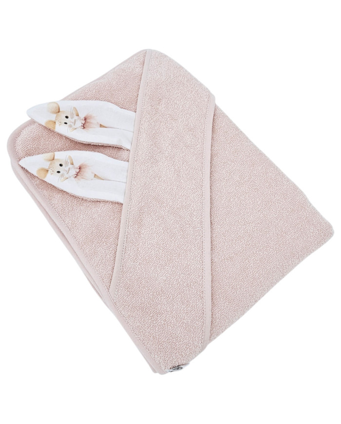Pamut fürdőköpeny BALLERINA MOUSE/ROSE PINK Pamut fürdőköpeny BALLERINA MOUSE/ROSE PINK