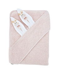 Kokvilnas vannas halāts BALLERINA MOUSE/ROSE PINK