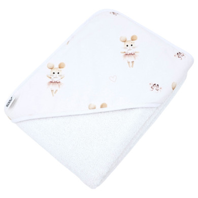 Bademantel BALLERINA MOUSE/WHITE