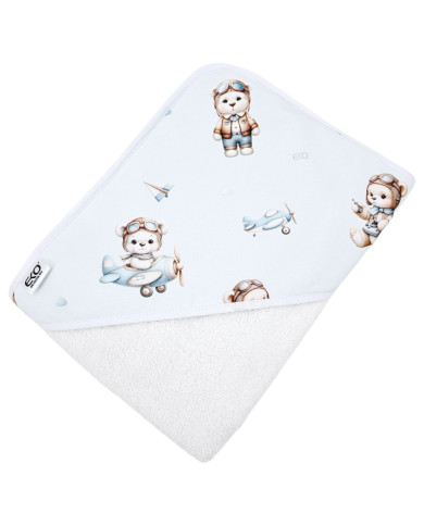 Koupelnový župan PILOT BEAR/WHITE Koupelnový župan PILOT BEAR/WHITE