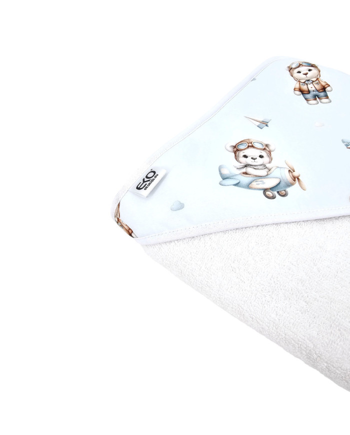 Bath robe PILOT BEAR/WHITE Bath robe PILOT BEAR/WHITE