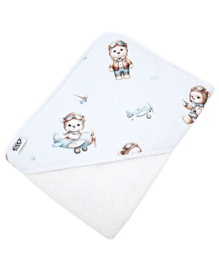 Bath robe PILOT BEAR/WHITE Bath robe PILOT BEAR/WHITE