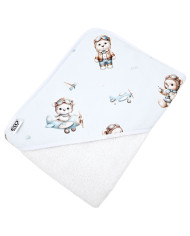Bath robe PILOT BEAR/WHITE Bath robe PILOT BEAR/WHITE