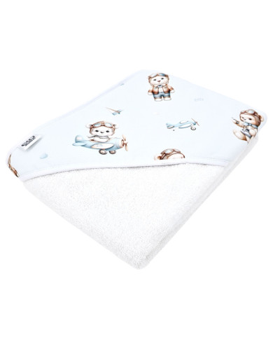 Bath robe PILOT BEAR/WHITE Bath robe PILOT BEAR/WHITE