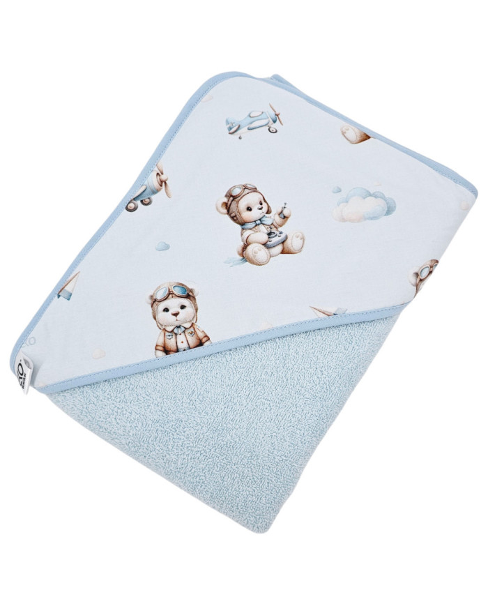 Fürdőköpeny PILOT BEAR/LIGHT BLUE Fürdőköpeny PILOT BEAR/LIGHT BLUE