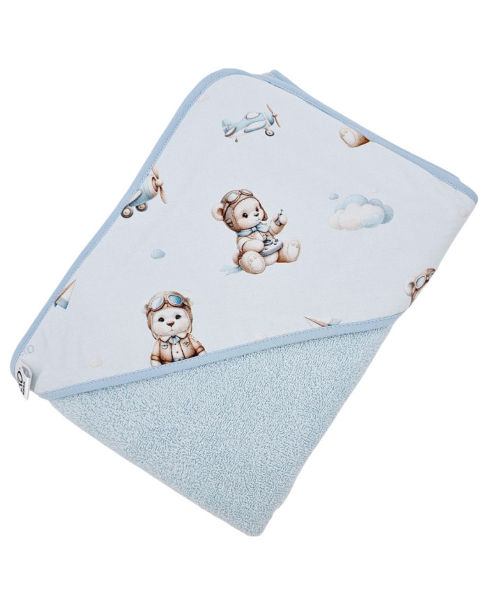 Ručnik sa Kapuljačom PILOT BEAR/LIGHT BLUE