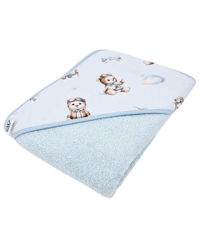 Fürdőköpeny PILOT BEAR/LIGHT BLUE Fürdőköpeny PILOT BEAR/LIGHT BLUE