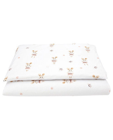 Bavlněné povlečení s potiskem - dvoudílné 120x90 cm BALLERINA MOUSE