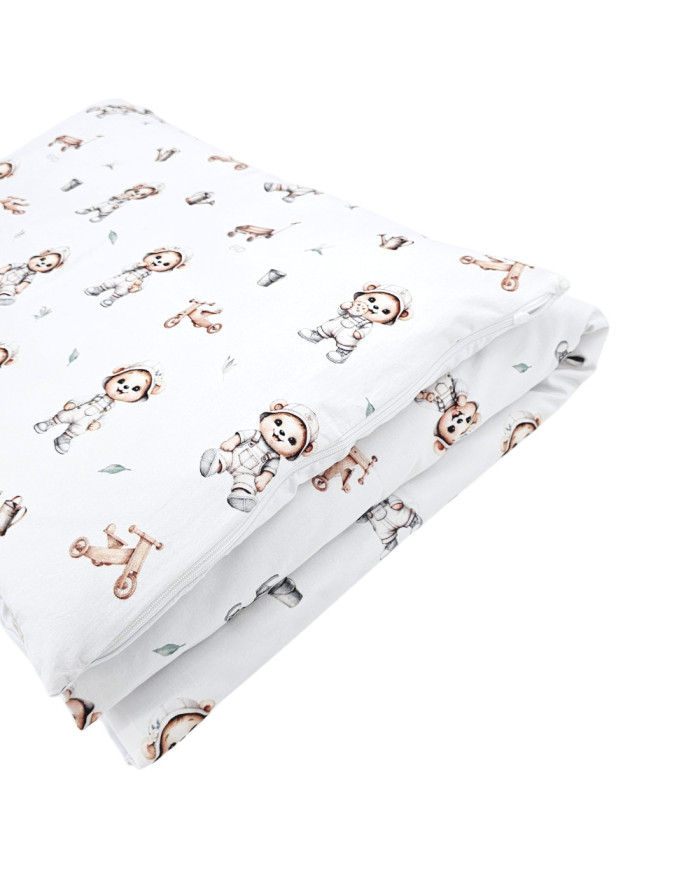 Printed cotton bedding - 2-piece 120x90 cm BUNNY GARDENER BEAR Printed cotton bedding - 2-piece 120x90 cm BUNNY GARDENER BEAR