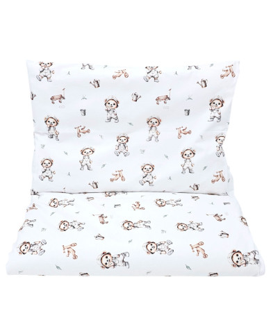Printed cotton bedding - 2-piece 120x90 cm BUNNY GARDENER BEAR Printed cotton bedding - 2-piece 120x90 cm BUNNY GARDENER BEAR
