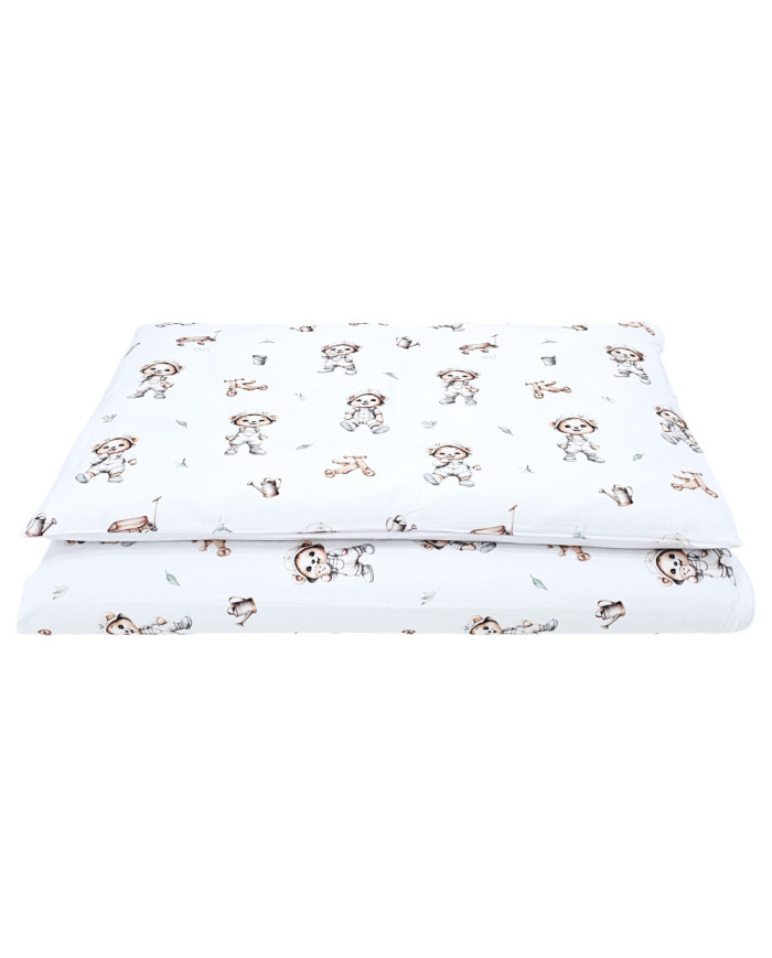 Printed cotton bedding - 2-piece 120x90 cm BUNNY GARDENER BEAR Printed cotton bedding - 2-piece 120x90 cm BUNNY GARDENER BEAR