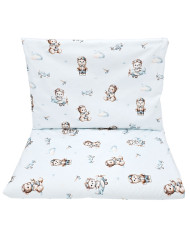 Printed cotton bedding - 2-piece 120x90 cm PILOT BEAR Printed cotton bedding - 2-piece 120x90 cm PILOT BEAR
