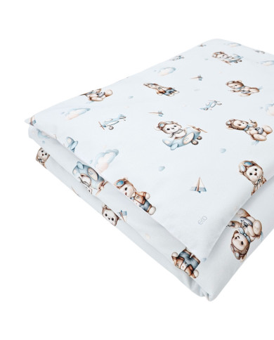 Nyomtatott pamut ágynemű - 2 db 120x90 cm PILOT BEAR Nyomtatott pamut ágynemű - 2 db 120x90 cm PILOT BEAR