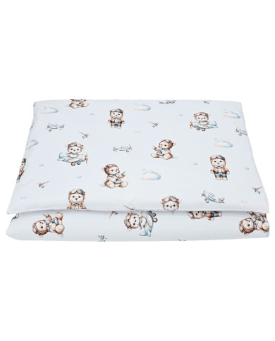 Nyomtatott pamut ágynemű - 2 db 120x90 cm PILOT BEAR Nyomtatott pamut ágynemű - 2 db 120x90 cm PILOT BEAR
