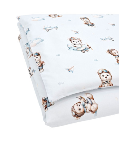 Nyomtatott pamut ágynemű - 2 db 120x90 cm PILOT BEAR Nyomtatott pamut ágynemű - 2 db 120x90 cm PILOT BEAR