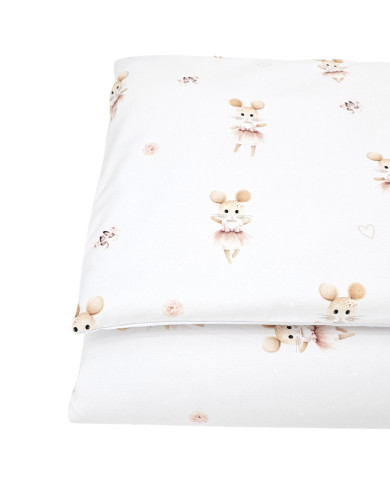 Bavlněné povlečení s potiskem - dvoudílné 135x100 cm BALLERINA MOUSE