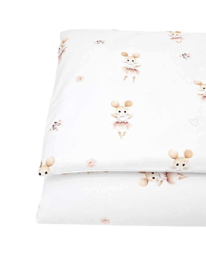 Printed cotton bedding - 2-piece 135x100 cm BALLERINA MOUSE Printed cotton bedding - 2-piece 135x100 cm BALLERINA MOUSE
