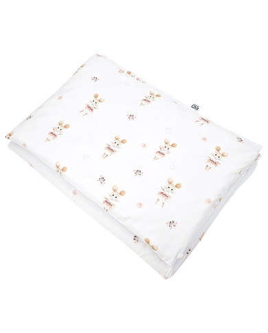 Bavlněné povlečení s potiskem - dvoudílné 135x100 cm BALLERINA MOUSE