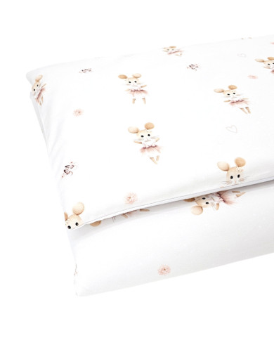 Bavlněné povlečení s potiskem - dvoudílné 135x100 cm BALLERINA MOUSE