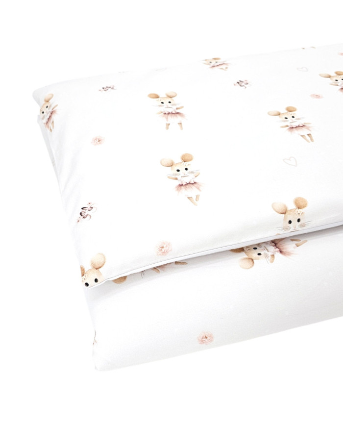 Printed cotton bedding - 2-piece 135x100 cm BALLERINA MOUSE Printed cotton bedding - 2-piece 135x100 cm BALLERINA MOUSE