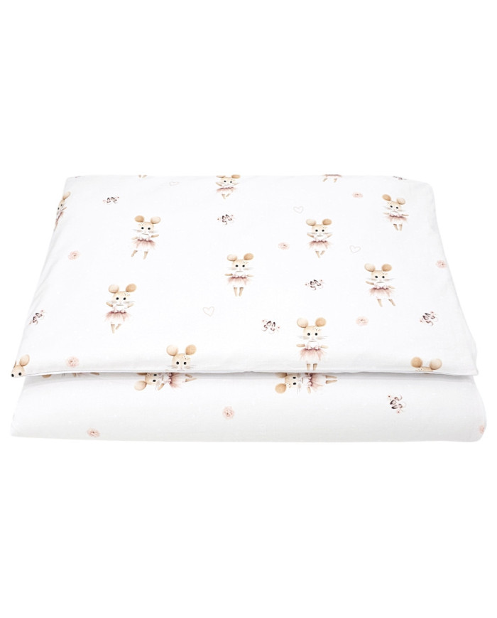 Printed cotton bedding - 2-piece 135x100 cm BALLERINA MOUSE Printed cotton bedding - 2-piece 135x100 cm BALLERINA MOUSE