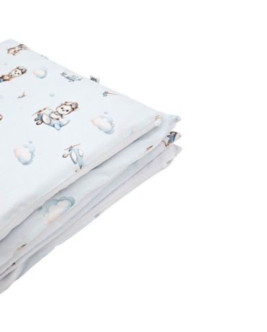 Printed cotton bedding - 2-piece 135x100 cm PILOT BEAR Printed cotton bedding - 2-piece 135x100 cm PILOT BEAR