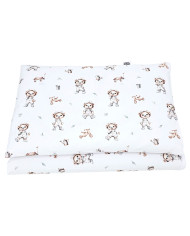 Printed cotton bedding - 2-piece 135x100 cm GARDENER BEAR Printed cotton bedding - 2-piece 135x100 cm GARDENER BEAR