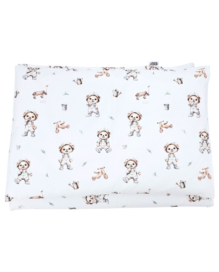 Printed cotton bedding - 2-piece 135x100 cm GARDENER BEAR Printed cotton bedding - 2-piece 135x100 cm GARDENER BEAR