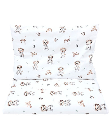 Printed cotton bedding - 2-piece 135x100 cm GARDENER BEAR Printed cotton bedding - 2-piece 135x100 cm GARDENER BEAR