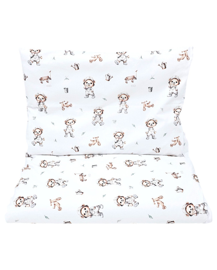 Printed cotton bedding - 2-piece 135x100 cm GARDENER BEAR Printed cotton bedding - 2-piece 135x100 cm GARDENER BEAR