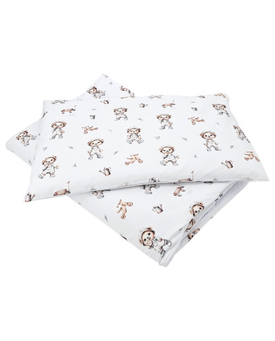 Printed cotton bedding - 2-piece 135x100 cm GARDENER BEAR Printed cotton bedding - 2-piece 135x100 cm GARDENER BEAR