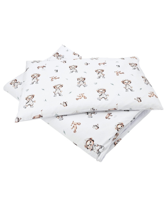 Printed cotton bedding - 2-piece 135x100 cm GARDENER BEAR Printed cotton bedding - 2-piece 135x100 cm GARDENER BEAR