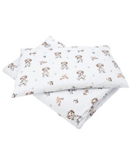 Printed cotton bedding - 2-piece 135x100 cm GARDENER BEAR Printed cotton bedding - 2-piece 135x100 cm GARDENER BEAR