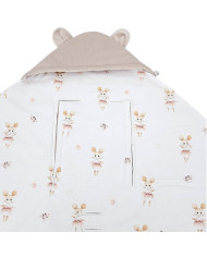 Baby Car Seat Sleeping Bag VELVET 3 and 5-point belts BALLERINA MOUSE Baby Car Seat Sleeping Bag VELVET 3 and 5-point belts BALLERINA MOUSE