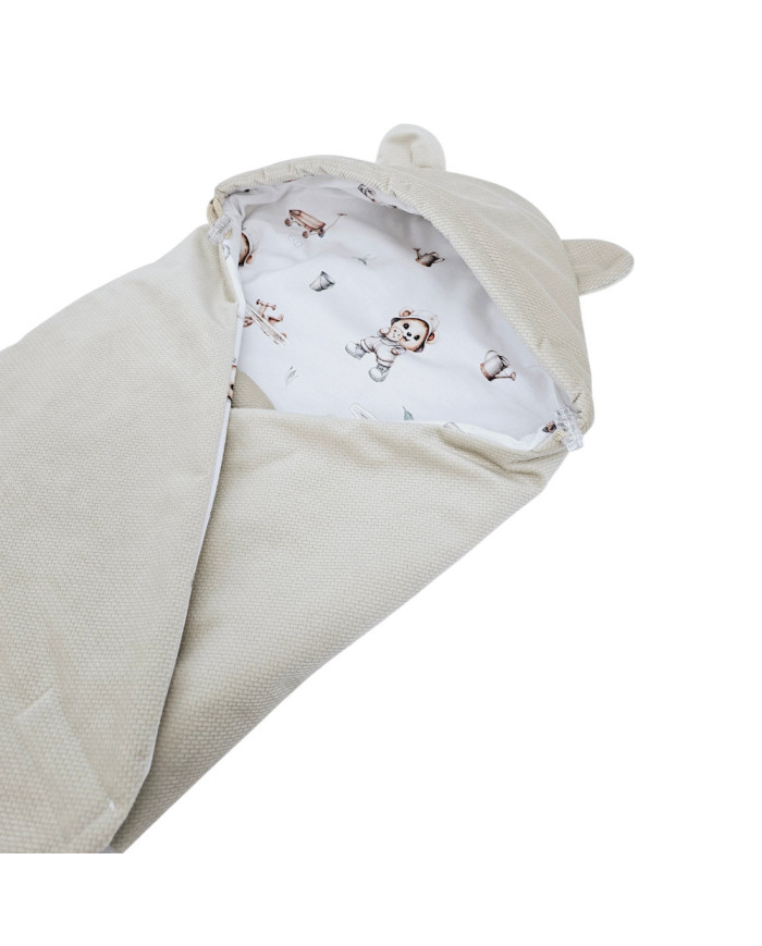 Zavinovací fusak do autosedačky VELVET 3 a 5-bodové pásy GARDENER BEAR Zavinovací fusak do autosedačky VELVET 3 a 5-bodové pásy GARDENER BEAR