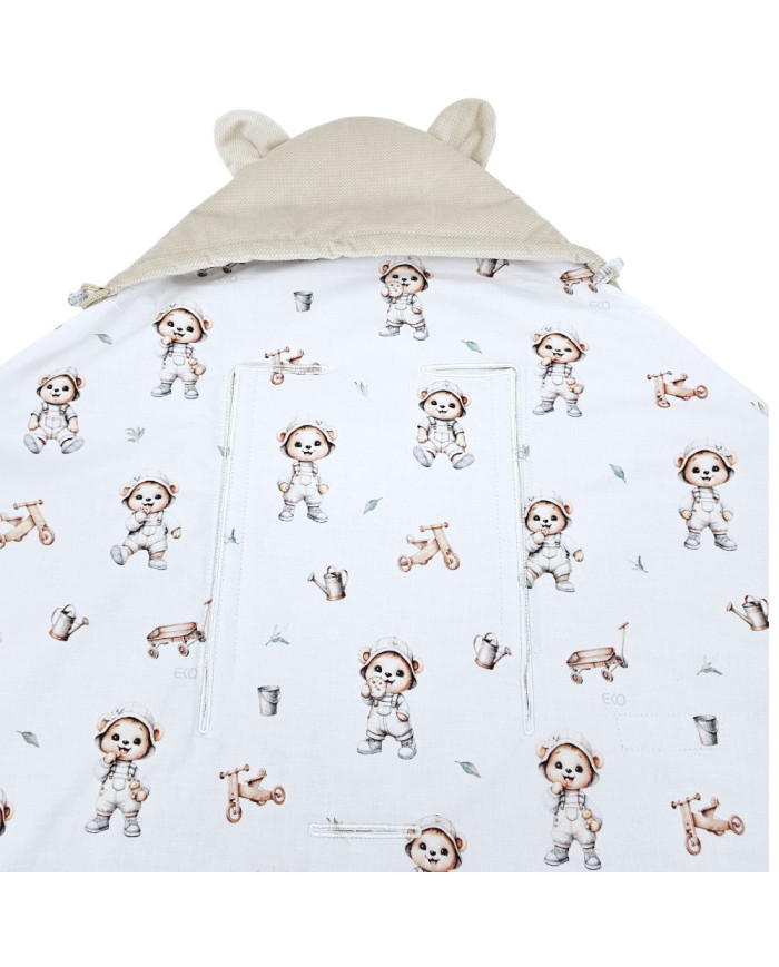 Schlafsack für den Kindersitz VELVET 3- und 5-Punkt-Gurte GARDENER BEAR Schlafsack für den Kindersitz VELVET 3- und 5-Punkt-Gurte GARDENER BEAR