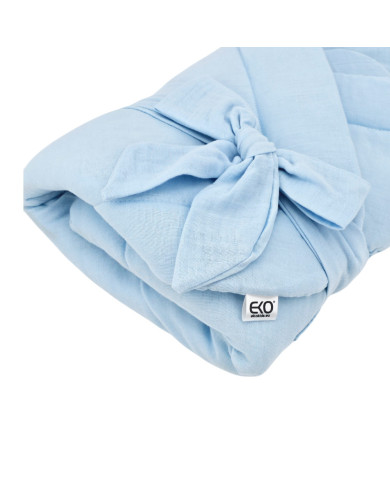 Muslin Swaddle Blanket with Coconut BLUE Muslin Swaddle Blanket with Coconut BLUE