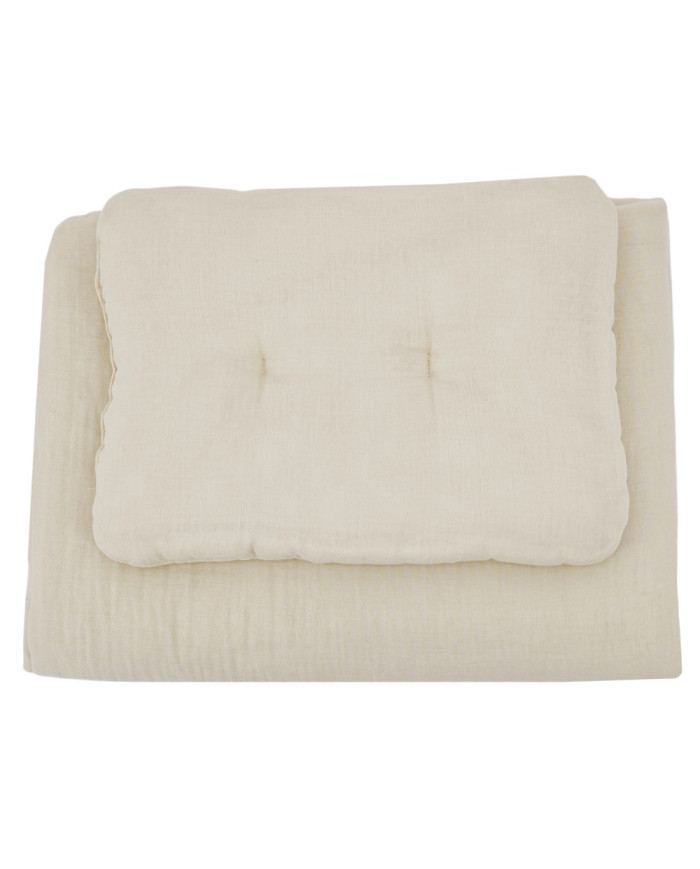 Parure de lit en mousseline LATTE Parure de lit en mousseline LATTE