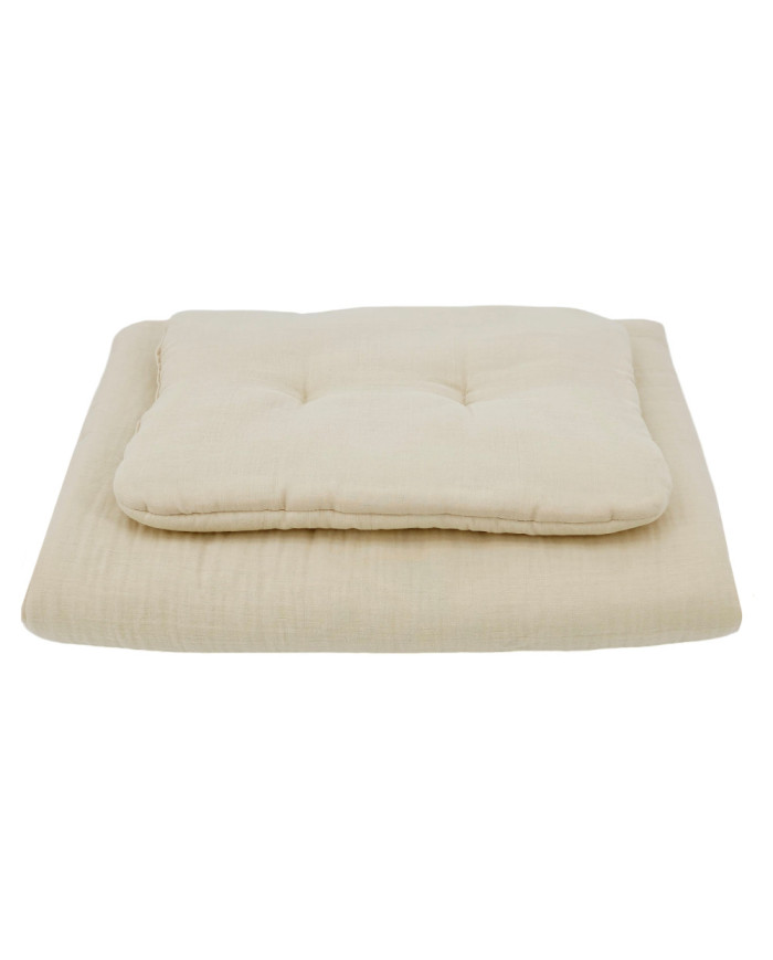 Musselin-Set für Beistellbettchen LATTE Musselin-Set für Beistellbettchen LATTE