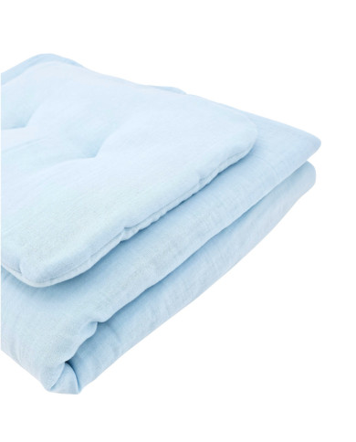 Muszlin kiságy készlet BLUE Muszlin kiságy készlet BLUE